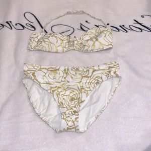 Gold & White Swimsuit 🤍💛